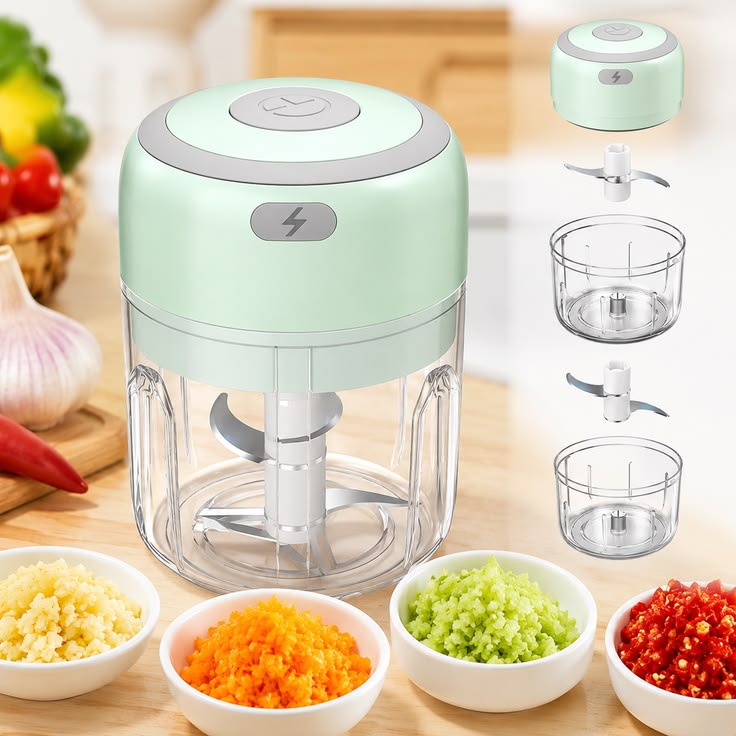 ChopPro™ – Portable Electric Mini Food Chopper / تشوب برو™ – قطّاعة طعام كهربائية صغيرة محمولة