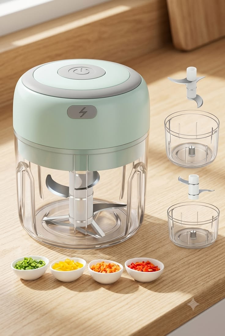 ChopPro™ – Portable Electric Mini Food Chopper / تشوب برو™ – قطّاعة طعام كهربائية صغيرة محمولة
